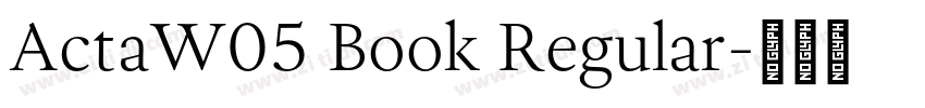 ActaW05 Book Regular字体转换